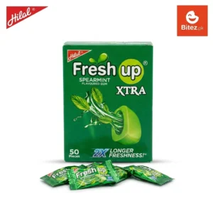 Hilal Fresh Up Spearmint Gum 50 Pieces Box for 2X Longer Freshness.